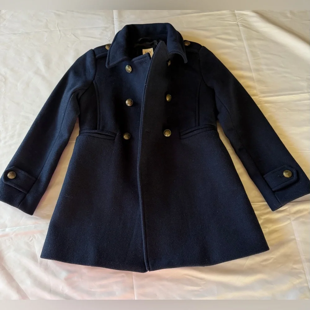 GAP Girls Navy Double-Breasted Wool Peacoat